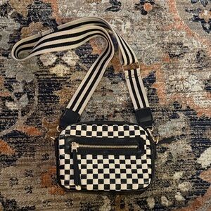 Universal Thread Black and White Checkered Crossbody Bag